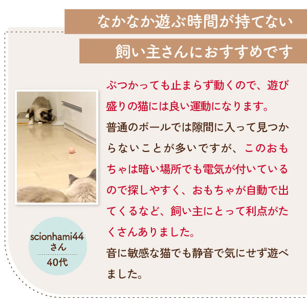 【獣医師監修】 球体自動猫じゃらし にゃんにゃんタマタマ