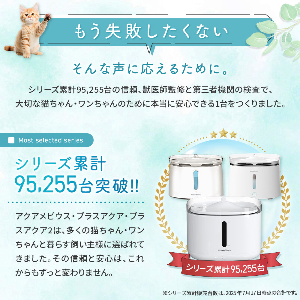 【新登場】猫・犬専用循環浄水給水器　プラスアクアライト