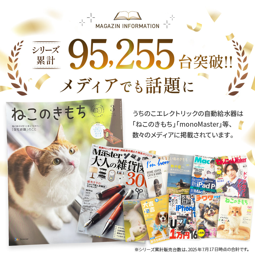 【新登場】猫・犬専用循環浄水給水器　プラスアクアライト