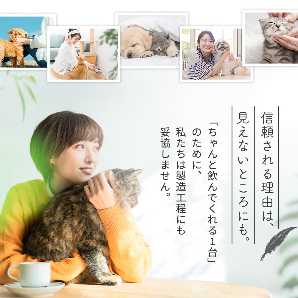 【新登場】猫・犬専用循環浄水給水器　プラスアクアライト