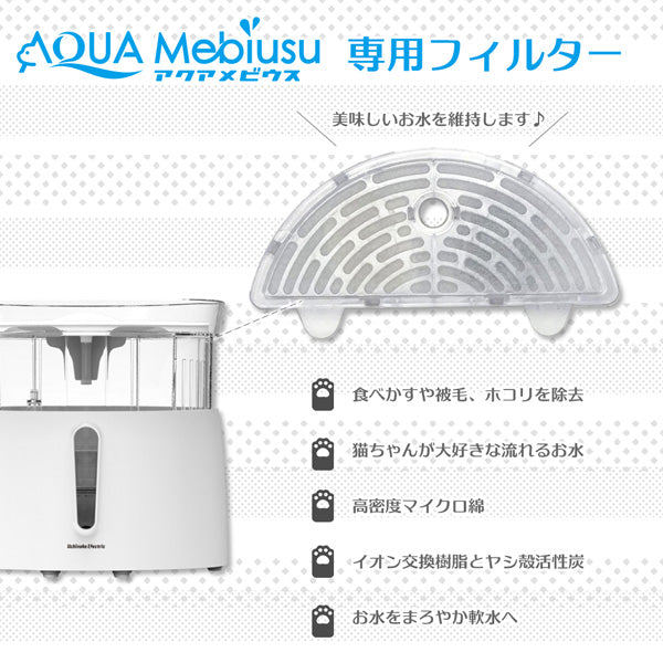アクアメビウス交換用 活性炭＆イオン交換樹脂フィルター（3個セット）