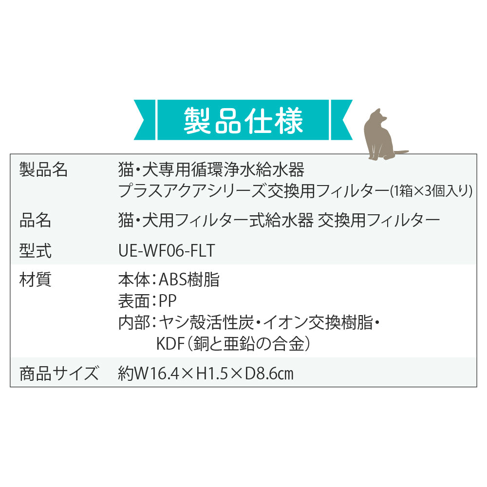 プラスアクア交換用純正フィルター（5層ろ過構造＆ぬめり軽減タイプ）